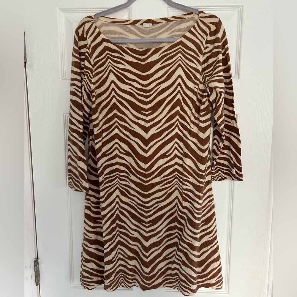 J. Crew animal print light weight dress size XL